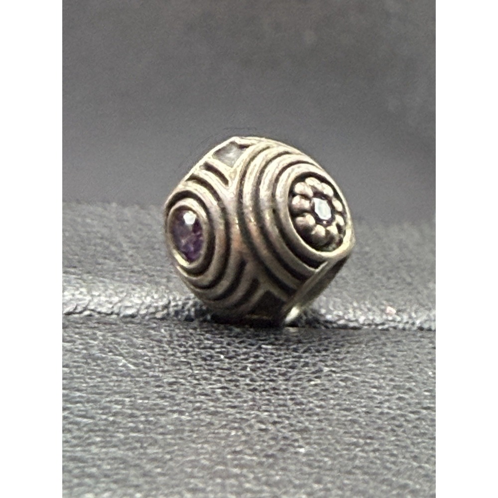 Pandora Sterling Silver Hypnotic Purple CZ Charm ALE K6
